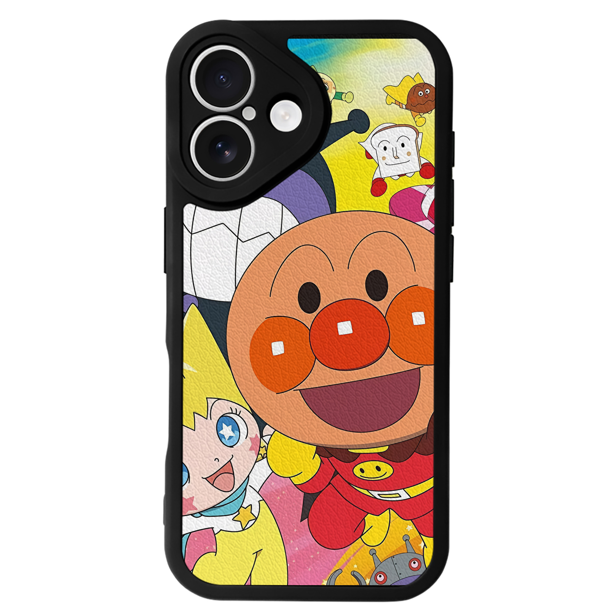 （画像用） アンパンマン Anpanman 【iPhone 16シリーズ対応】シリコンスマホケース（レザー調） 材質：シリコン